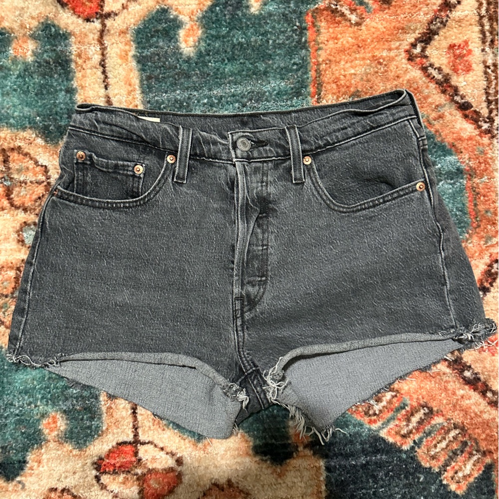 Levi's 501 Dark Gray Denim Shorts